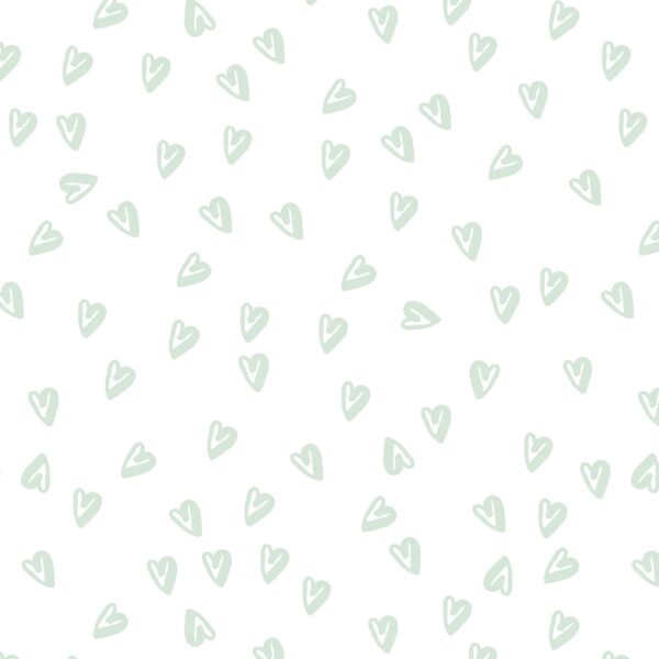 Sugar Hearts in Mint Swirl