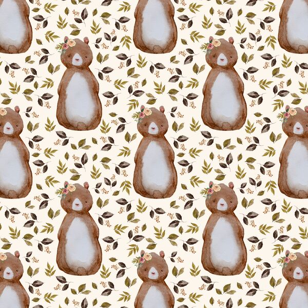 Small Autumn Bear in Soft Ivory