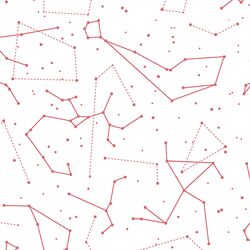Star Charts in Dahlia on White