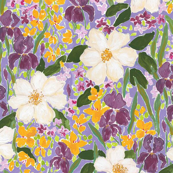 Mardi Gras Floral in Multi
