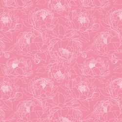 Sketched Garden in Peony Pink
