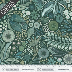 Wild Woodland Canvas in Jade