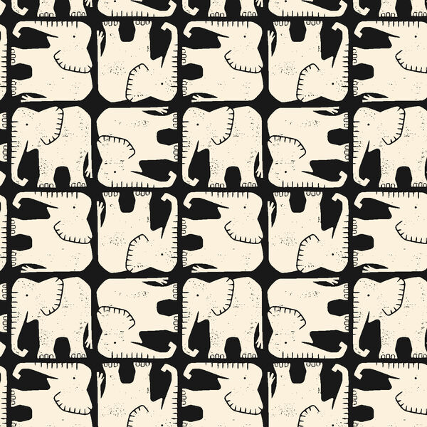 Jolly Elephant in Black