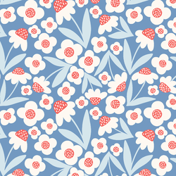 All American Summer Blooms in Morning Blue