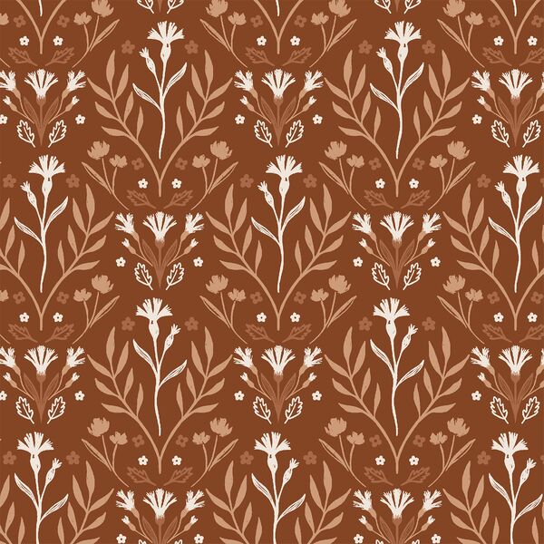 Floral Wilderness in Mahogany