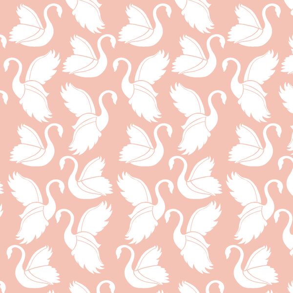 Swan Silhouette in Petal