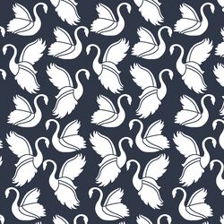 Swan Silhouette in Eclipse