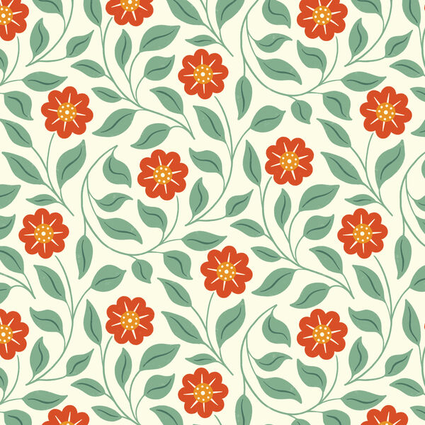 Trailing Blooms in Red