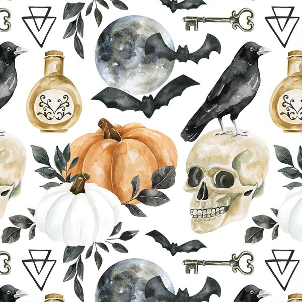 Halloween Icons in White