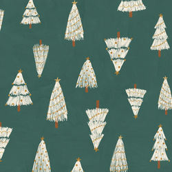 Christmas Trees in Brushed Pine Green