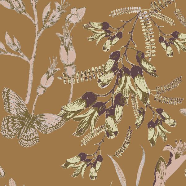 Butterfly Garden in Ochre