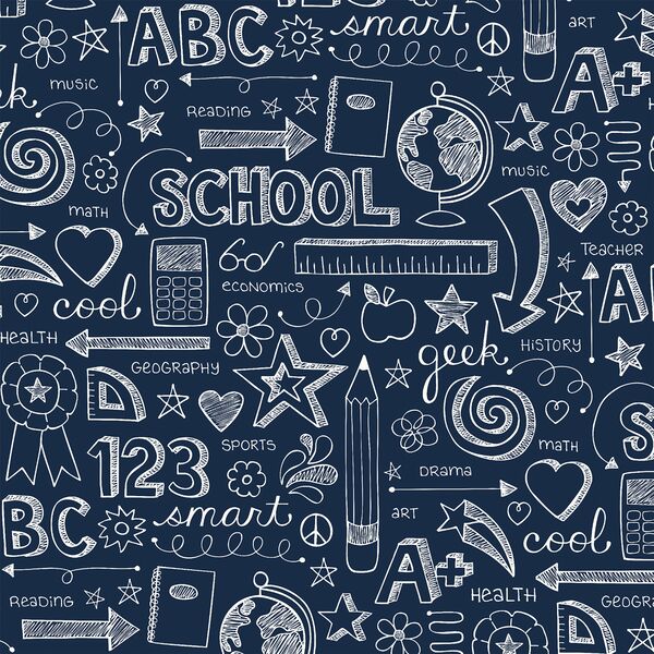Doodles in Navy