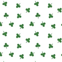 Scattered Clover in White