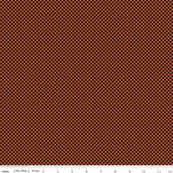 Gingham in Black on Orange