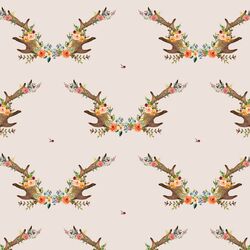 Large Meadow Horns in Light Tan