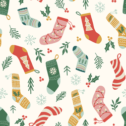 Christmas Stockings in Happy