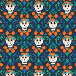 Fiesta Skeleton in Azul