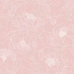 Large Sketched Garden in Blush
