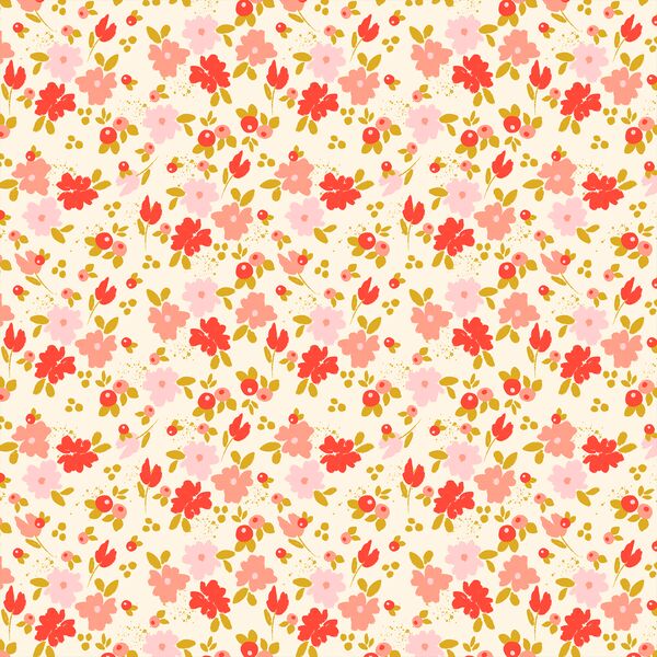 Cottage Floral in Rosy