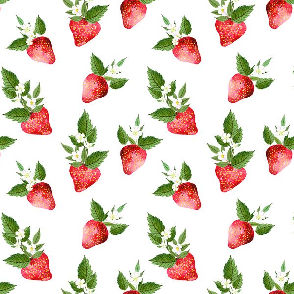 Strawberry in White