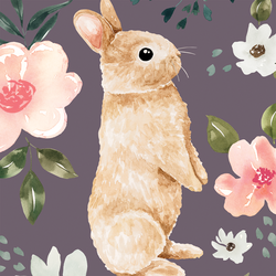 Large Bunny in Plum