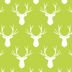 Stag Silhouette in Lime