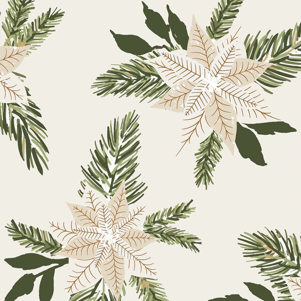 Large Poinsettia in Cream