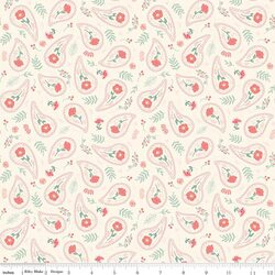 Floral Swirls in Vintage White