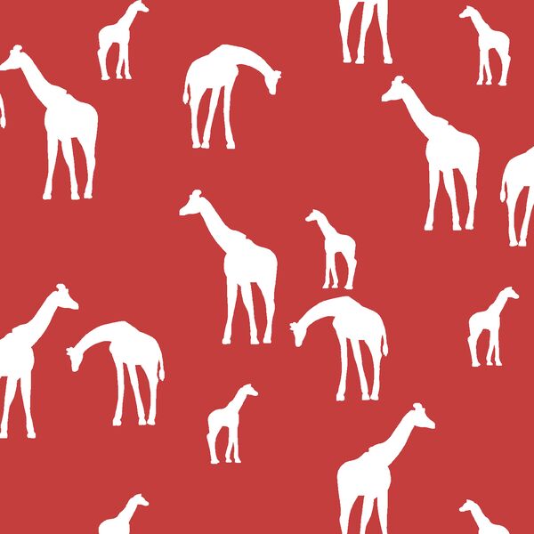 Giraffe Silhouette in Geranium