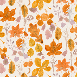 Large Fall Leaves in Autumn