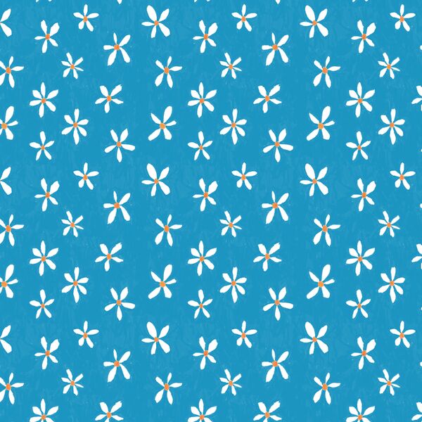 Painterly Daisies in Blue