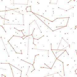 Star Charts in Desert Rose on White
