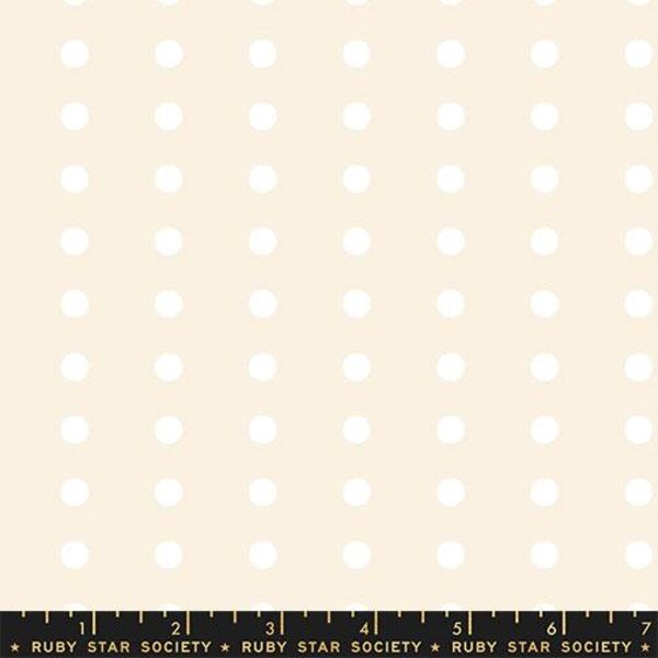 Swatch Dots in White on Natural