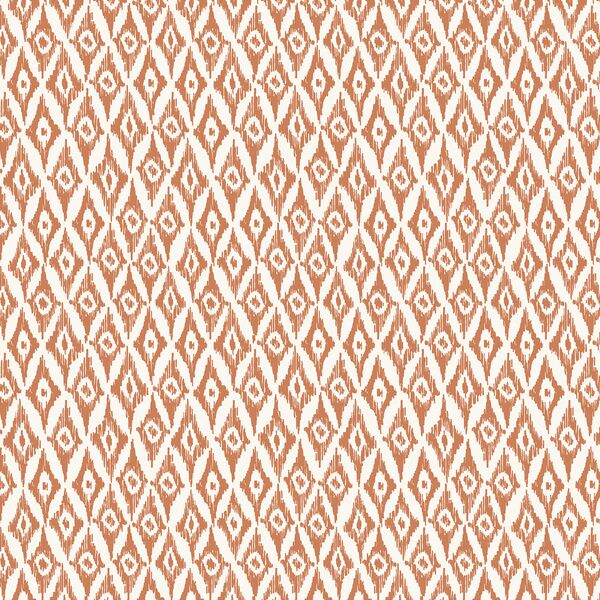 Ikat Diamonds in Caramel on Cream