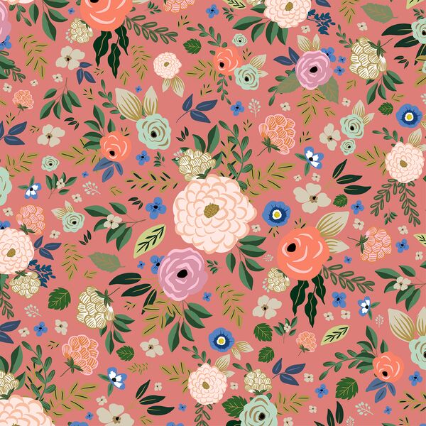 Big Deco Floral in Muted Coral