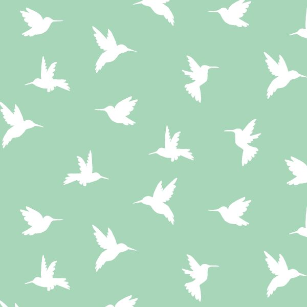 Hummingbird Silhouette in Seaglass
