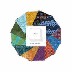 Expressions Batiks 10" Square Pack in Echoes Electric Pulse B