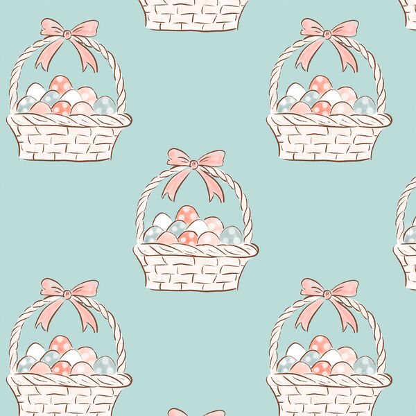 Easter Basket in Aqua Blue