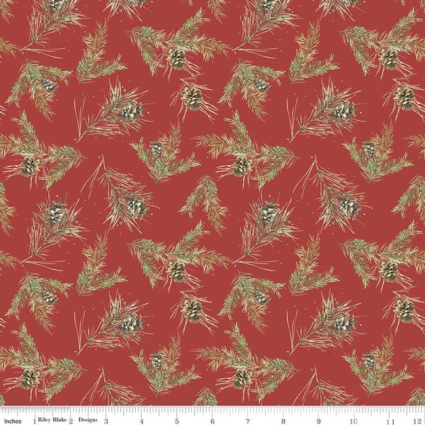 Pinecones in Red