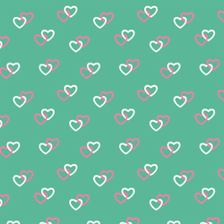 Heart Rings in Jade Green