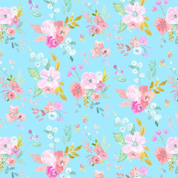 May Flowers in Forget Me Not Blue