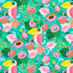 Calypso Toucans in Aqua