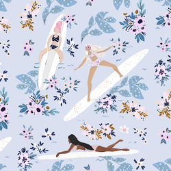 Large Aloha in Pastel Periwinkle