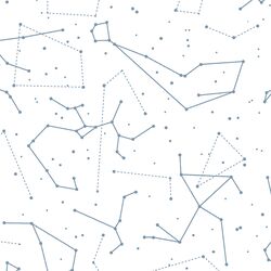 Star Charts in Dusk on White