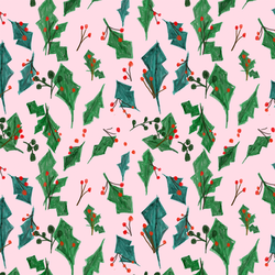 Winter Foliage in Merry Pink