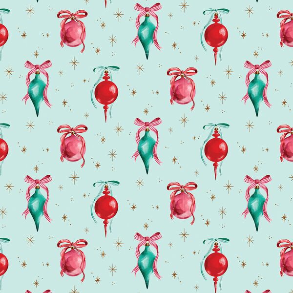 Ornaments in Soft Aqua