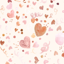 Festive Hearts in Blushing