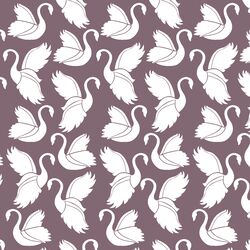 Swan Silhouette in Light Mulberry