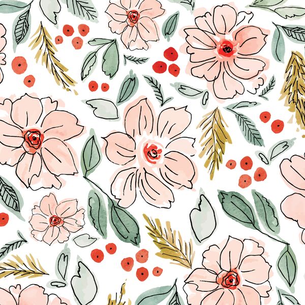Large Christmas Blossoms in White