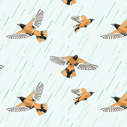 April Showers in Cloudy Blue